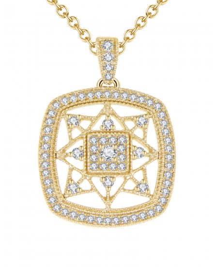 SQUARE SHAPE DIAMOND PENDANT (TP1808)